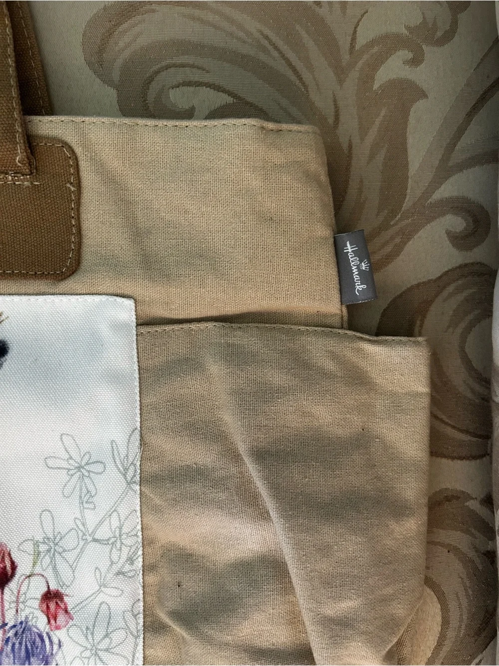 NWT Marjolein Bastin Hallmark Canvas Tote Bag Multicolor Flowers Bee Purse